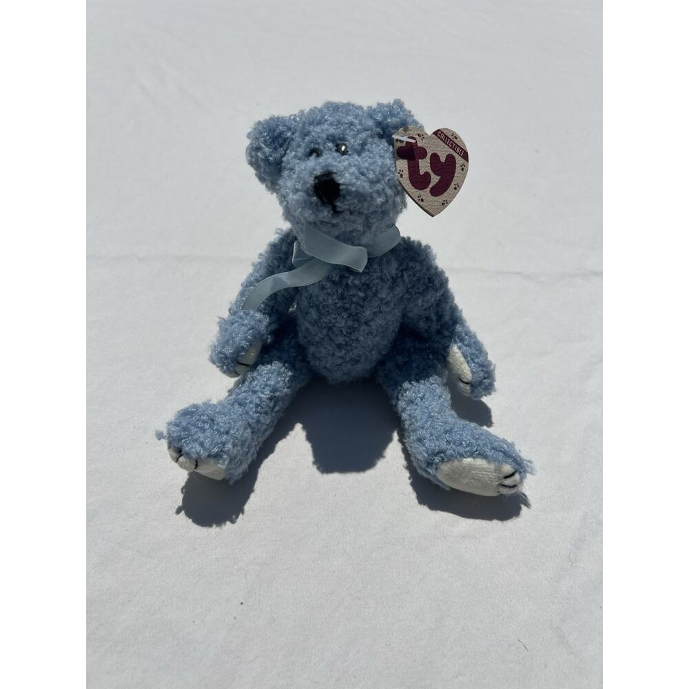 NEW Ty Attic Treasures Beanie Baby Bluebeary Teddy Bear Vintage 1993 Jointed NWT